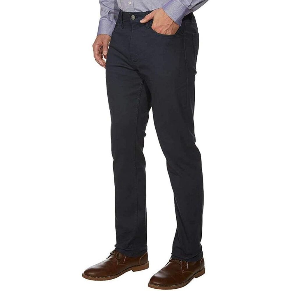 English Laundry Men's Straight Leg Regular Fit Stretch Dark Blue Pants 40x30